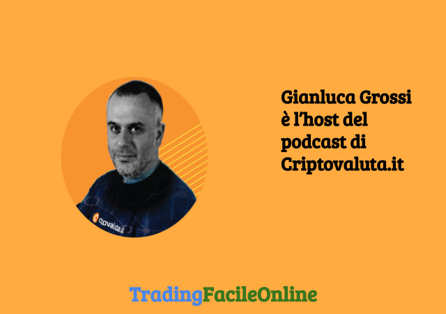 gianluca grossi è il caporedattore di criptovaluta.it, la principale testata online a tema bitcoin e crypto, nonché l'host dell'omonimo podcast sulle criptovalute
